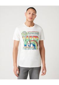 Wrangler - MĘSKI T-SHIRT WRANGLER SS 1947 TEE VINTAGE WHITE W7AUD3X1Y. Styl: vintage