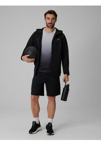 4f - 4F Spodenki treningowe szybkoschnące męskie - czarne L. Kolor: czarny. Materiał: materiał, włókno. Sport: fitness #1