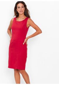 Sukienka ołówkowa bonprix czerwony. Kolor: czerwony. Typ sukienki: ołówkowe. Długość: midi #3