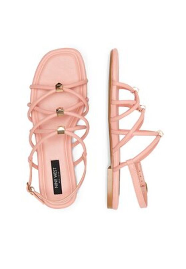 Nine West Sandały 123AL1737 Różowy. Kolor: różowy. Materiał: skóra
