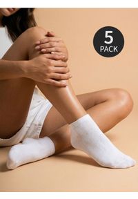 Sinsay - Skarpetki stopki 5 pack - beżowy. Kolor: beżowy #1