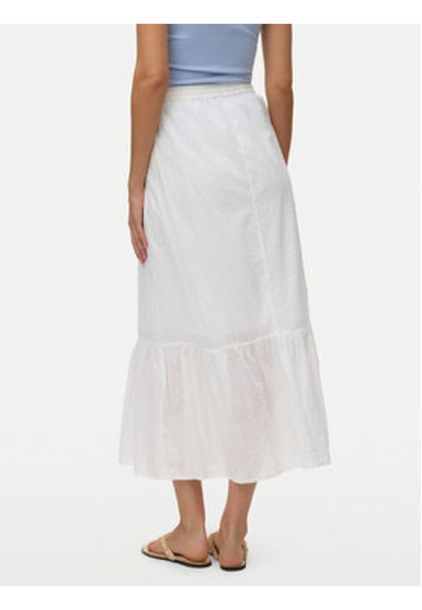 Vero Moda Spódnica midi Vmtrine 10343485 Biały Regular Fit. Kolor: biały. Materiał: bawełna