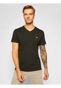 Lacoste T-Shirt TH2036 Czarny Regular Fit. Kolor: czarny. Materiał: bawełna