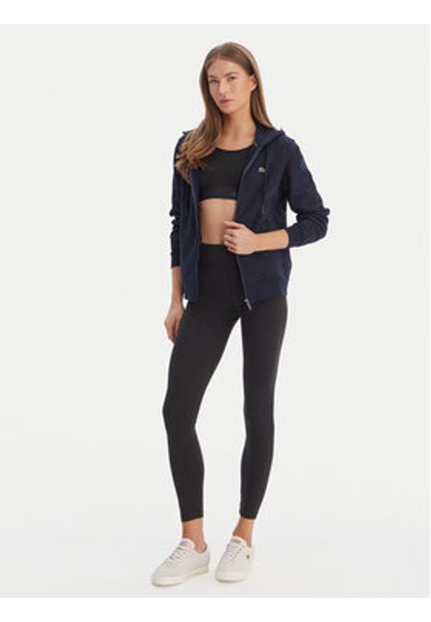 Lacoste Bluza SF5256 Granatowy Regular Fit. Kolor: niebieski. Materiał: bawełna