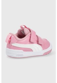 Puma buty dziecięce kolor różowy. Nosek buta: okrągły. Zapięcie: rzepy. Kolor: różowy. Materiał: guma. Wzór: nadruk