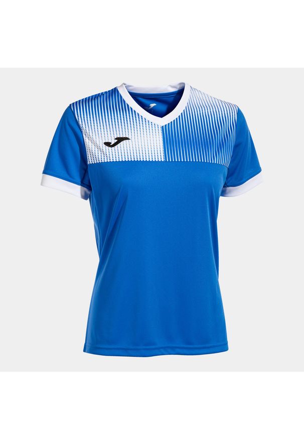 Zrównoważony T-shirt Joma Eco Supernova Royal-White dla kobiet. Kolor: wielokolorowy, niebieski, biały. Materiał: poliester. Sport: piłka nożna