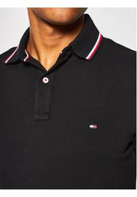 TOMMY HILFIGER - Tommy Hilfiger Polo MW0MW13080 Czarny Slim Fit. Typ kołnierza: polo. Kolor: czarny. Materiał: bawełna #6