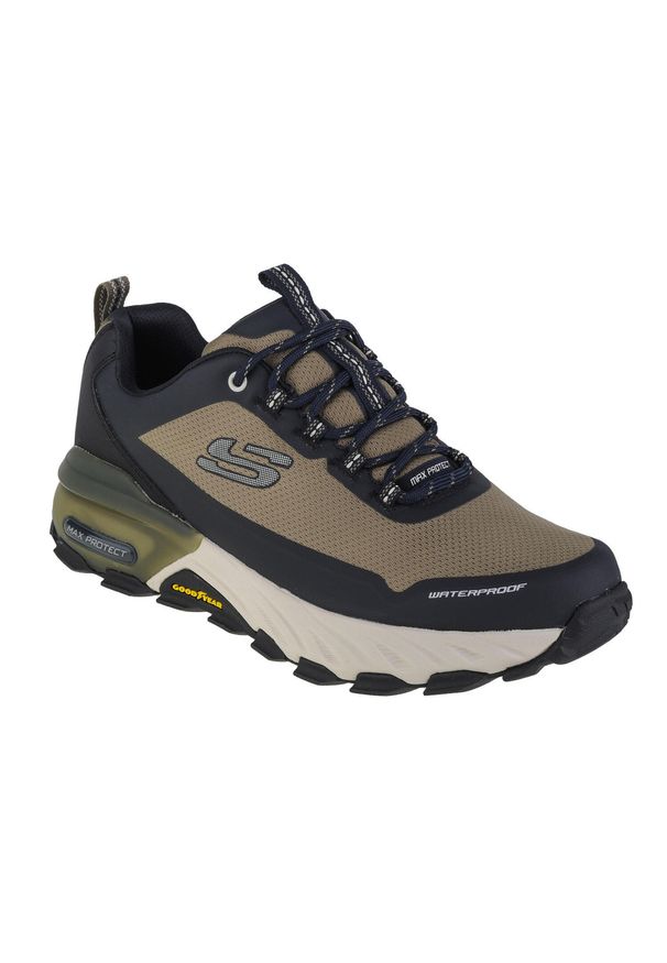 skechers - Buty sportowe Sneakersy męskie Skechers Max Protect-Fast Track. Zapięcie: sznurówki. Kolor: wielokolorowy, zielony, czarny. Materiał: guma, materiał, syntetyk, tkanina. Szerokość cholewki: normalna. Sport: turystyka piesza