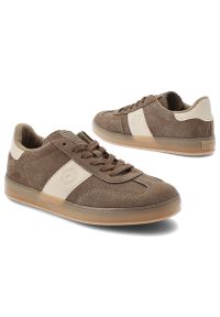 Big-Star - Sneakersy damskie Big Star, cholewka ze skóry ekologicznej z kontrastową wstawką klasyczne sznurowanie na płaskiej podeszwie, brązowe, TT274116. Zapięcie: sznurówki. Kolor: brązowy. Materiał: skóra ekologiczna. Szerokość cholewki: normalna. Obcas: na płaskiej podeszwie. Styl: klasyczny #5