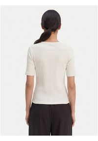 Calvin Klein T-Shirt Varigated LV044F211G Écru Slim Fit. Kolor: kremowy. Materiał: bawełna #5