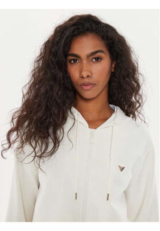 Guess Bluza V4YQ06 KCAY2 Écru Regular Fit. Materiał: syntetyk