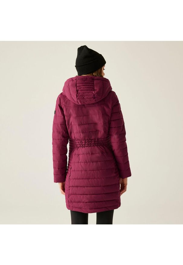 Regatta - Płaszcz damski zimowy ocieplany Andria. Kolor: czerwony. Materiał: puch, syntetyk. Sezon: zima. Sport: turystyka piesza
