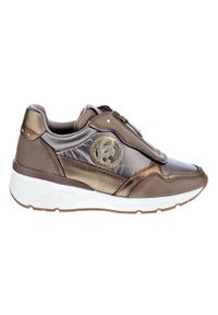 Carmela - Buty CARMELA 16183004C Brązowy. Kolor: szary. Materiał: tkanina, skóra