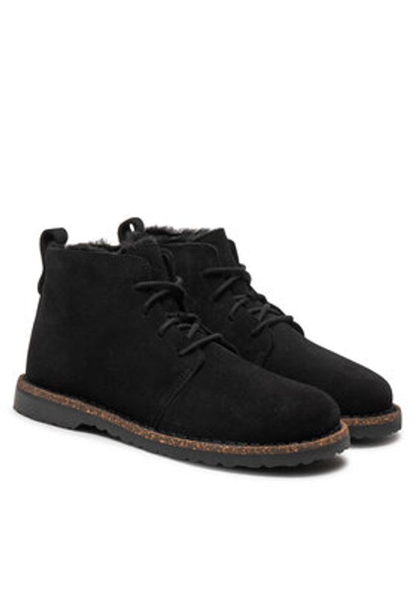 Birkenstock Trzewiki Uppsala Mid Shearling 1028154 Czarny. Kolor: czarny. Materiał: zamsz, skóra