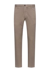 Hugo Spodnie materiałowe David204d 50437976 Beżowy Slim Fit. Kolor: beżowy. Materiał: bawełna