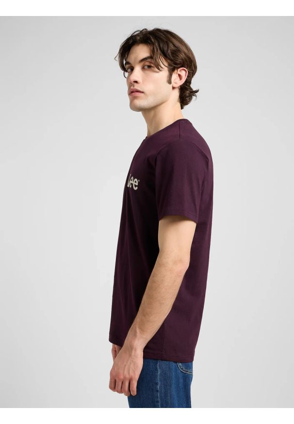 Lee - MESKA KOSZULKA LEE MEDIUM WOBBLY LEE TEE DEEP WINE 112370506