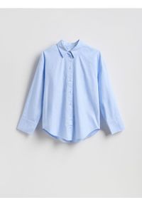 Reserved - Koszula z bawełny oxford - jasnoniebieski. Kolor: niebieski. Materiał: bawełna