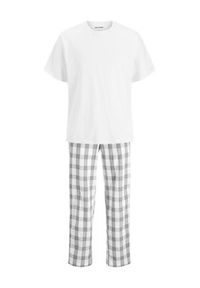 Jack & Jones Piżama Luca 12266993 Biały Standard Fit. Kolor: biały. Materiał: bawełna #3