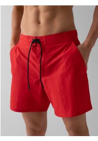 outhorn - Spodenki plażowe męskie - czerwony. Kolor: czerwony. Materiał: materiał, poliamid. Długość: krótkie #7