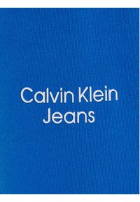 Calvin Klein Jeans Spodnie dresowe Stack Logo IB0IB01282 Niebieski Regular Fit. Kolor: niebieski. Materiał: bawełna #2
