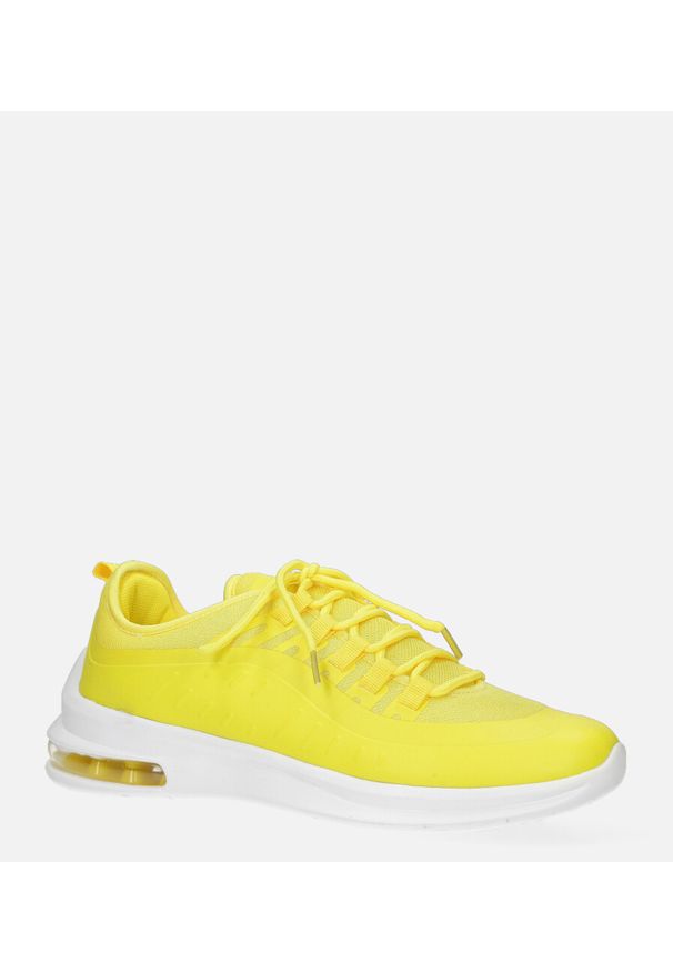 Casu - żółte buty sportowe sznurowane casu us8307-9. Kolor: żółty