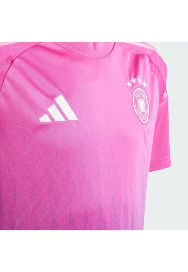 Adidas - Koszulka Germany 24 Away Kids. Kolor: wielokolorowy, różowy, fioletowy. Materiał: materiał