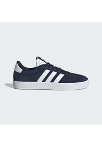 Adidas - Buty VL Court 3.0. Kolor: biały, wielokolorowy, niebieski. Materiał: zamsz