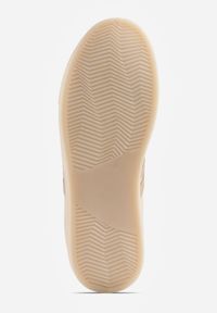 Born2be - Beżowe Sneakersy Kultowe Tenisówki na Platformie Hlalna. Kolor: beżowy. Materiał: jeans. Szerokość cholewki: normalna. Sezon: wiosna. Obcas: na platformie #5