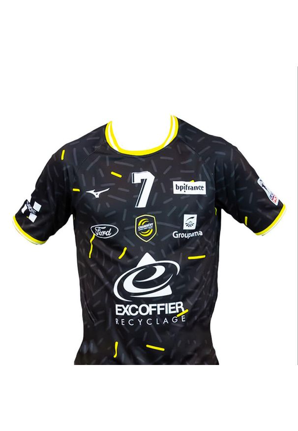 Mizuno - Koszulka domowa Chambéry Handball 2022/23. Kolor: czarny. Sport: piłka ręczna