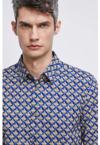 medicine - Medicine koszula męska slim z kołnierzykiem klasycznym. Typ kołnierza: kołnierzyk klasyczny. Materiał: tkanina. Długość rękawa: długi rękaw. Długość: długie. Styl: klasyczny #3