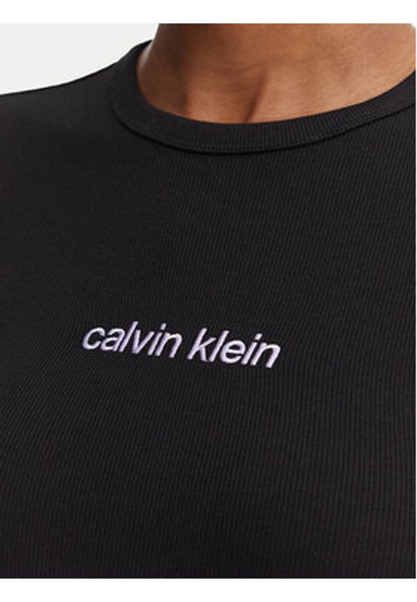 Calvin Klein Jeans T-Shirt LV047G816G Czarny Slim Fit. Kolor: czarny. Materiał: bawełna