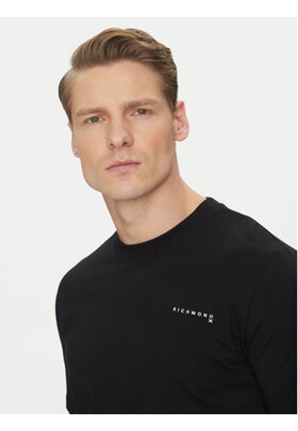 Richmond X T-Shirt Alipo UMA24144TS Czarny Regular Fit. Kolor: czarny. Materiał: bawełna