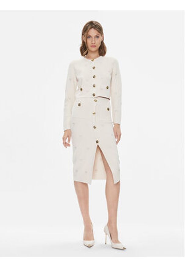 Pinko Spódnica midi Donkey 101884 A16F Beżowy Slim Fit. Kolor: beżowy. Materiał: wiskoza