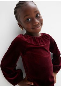 bonprix - Sukienka aksamitna z falbanami. Kolor: czerwony #2