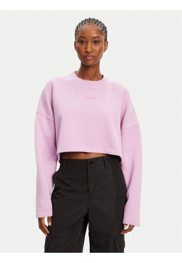 Hugo - HUGO Bluza Derissa_B 50545035 Różowy Relaxed Fit. Kolor: różowy. Materiał: bawełna