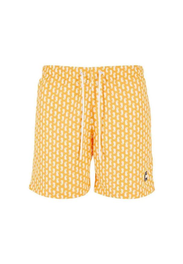 Urban Classics - Męskie Spodenki Kąpielowe Seahorse. Kolor: pomarańczowy, wielokolorowy, żółty. Styl: sportowy