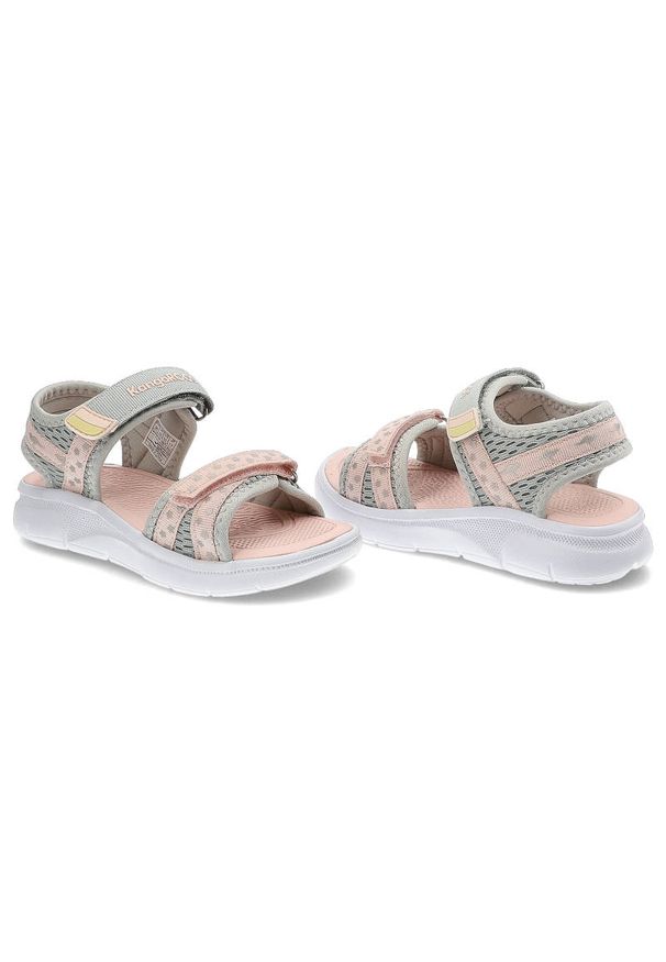 KangaRoos - Szare Sandały Kangaroos Wygodne Buty Dziecięce. Okazja: na uczelnię. Zapięcie: rzepy. Kolor: szary. Materiał: skóra, materiał. Styl: sportowy