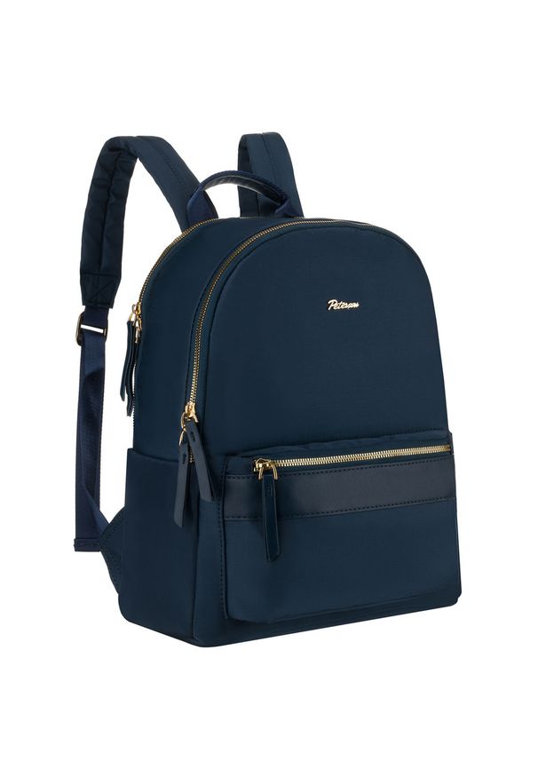 Miejski plecak damski z poliestru Peterson PTN JN-11 granatowy. Kolor: niebieski. Materiał: poliester