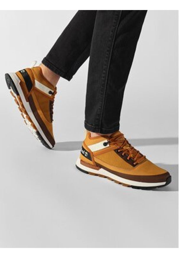 Timberland Sneakersy Field Trekker Mid Fabric TB0A64RC2311 Żółty. Kolor: żółty. Materiał: materiał