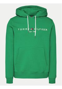 TOMMY HILFIGER - Tommy Hilfiger Bluza Logo MW0MW11599 Zielony Regular Fit. Kolor: zielony. Materiał: syntetyk
