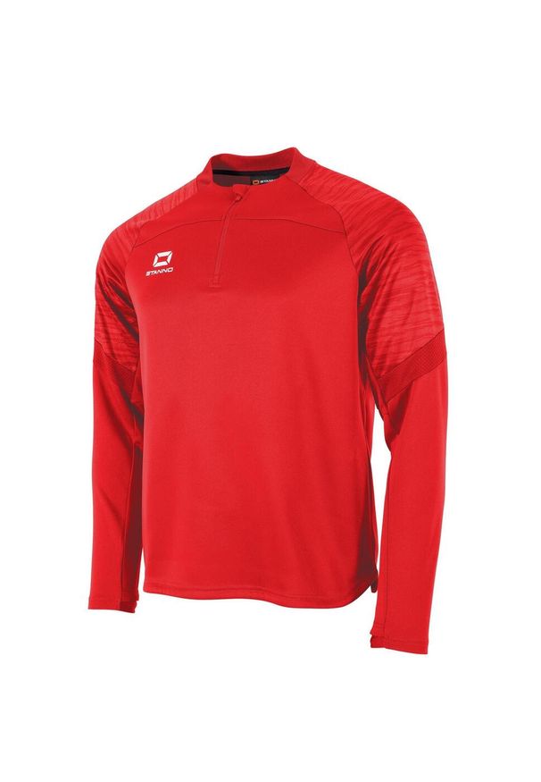 STANNO - Dziecięca bluza dresowa 1/4 z zamkiem błyskawicznym Stanno Bolt. Kolor: czerwony. Materiał: dresówka