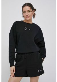 Karl Kani bluza damska kolor czarny z aplikacją. Kolor: czarny. Długość rękawa: długi rękaw. Długość: długie. Wzór: aplikacja