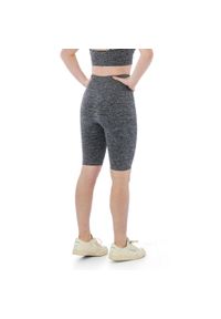 XTREME - Krótkie legginsy sportowe dla kobiet Xtreme Sportswear Antracyt melanż. Kolor: szary. Materiał: materiał. Długość: krótkie. Wzór: melanż. Sport: fitness