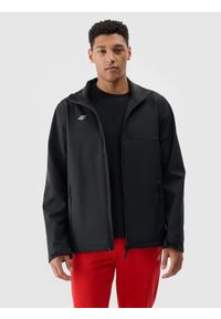 4f - 4F Softshell wiatroodporny membrana 5000 męski - czarny XXL. Typ kołnierza: kołnierzyk stójkowy. Kolor: czarny. Materiał: softshell. Technologia: Windstopper. Sezon: zima