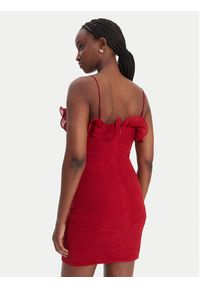 Guess Sukienka koktajlowa W6RK80 WI342 Czerwony Classic Fit. Kolor: czerwony. Materiał: syntetyk. Styl: wizytowy #5