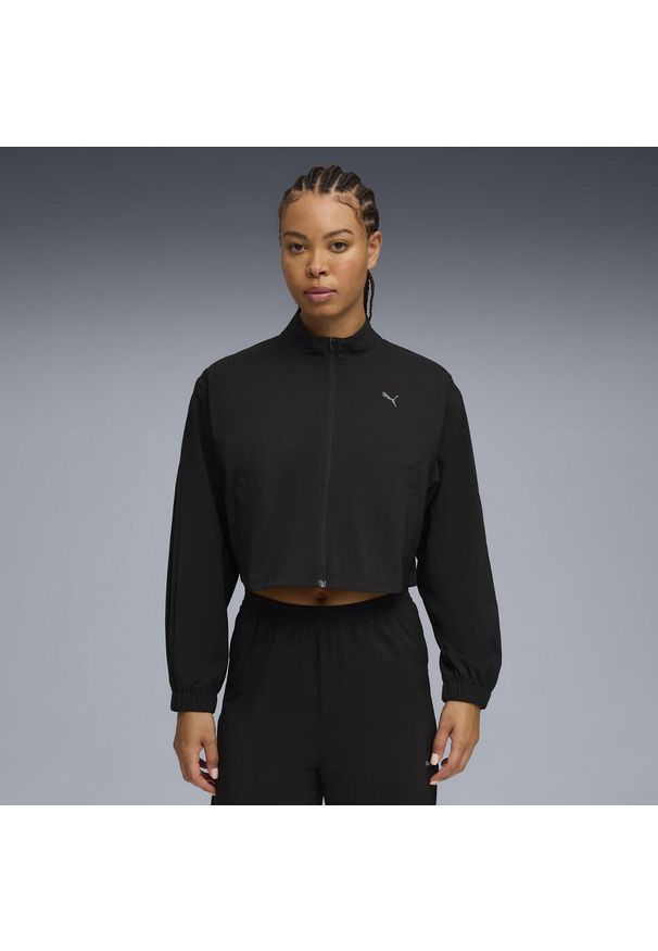 Puma - Damska kurtka Athleisure PUMA Black. Kolor: czarny. Długość: krótkie. Sport: bieganie, fitness
