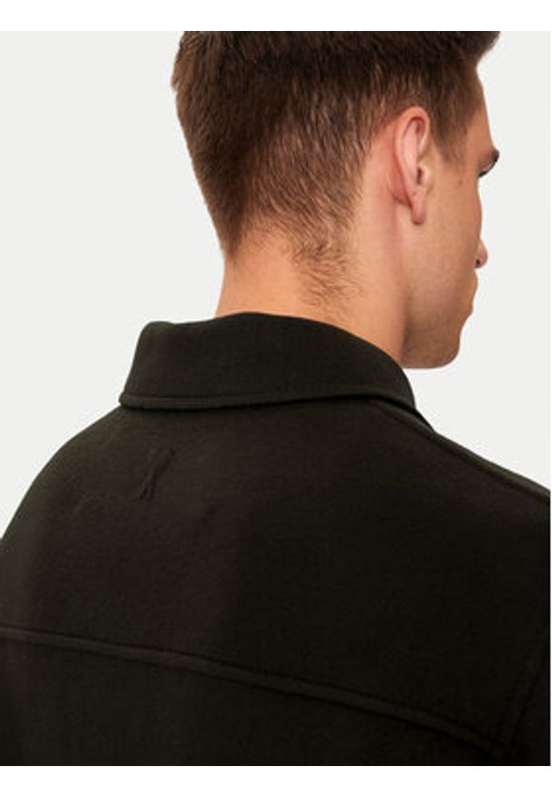 AMI PARIS - AMI Paris Płaszcz wełniany HJK057.WV0022 Brązowy Regular Fit. Kolor: brązowy. Materiał: wełna