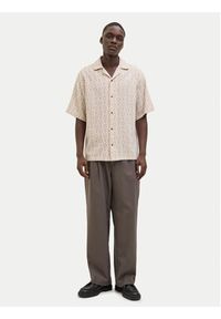 Jack & Jones - Jack&Jones Koszula Bluvincent 12273289 Beżowy Relaxed Fit. Kolor: beżowy. Materiał: bawełna #5