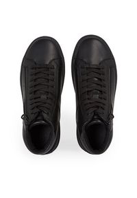 Calvin Klein Sneakersy High Top Lace Up W/Zip Rubb HM0HM01269 Czarny. Kolor: czarny. Materiał: skóra