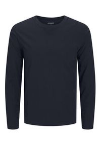 Jack & Jones - Jack&Jones Longsleeve Basic 12279538 Granatowy Regular Fit. Kolor: niebieski. Materiał: bawełna. Długość rękawa: długi rękaw